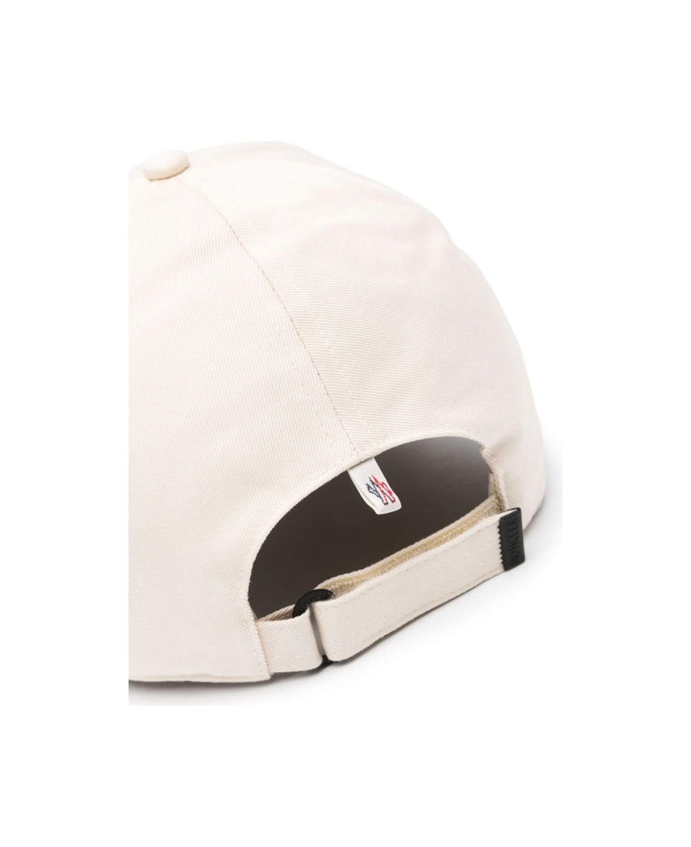 Moncler Grenoble White Baseball Hat With Embossed Logo - White