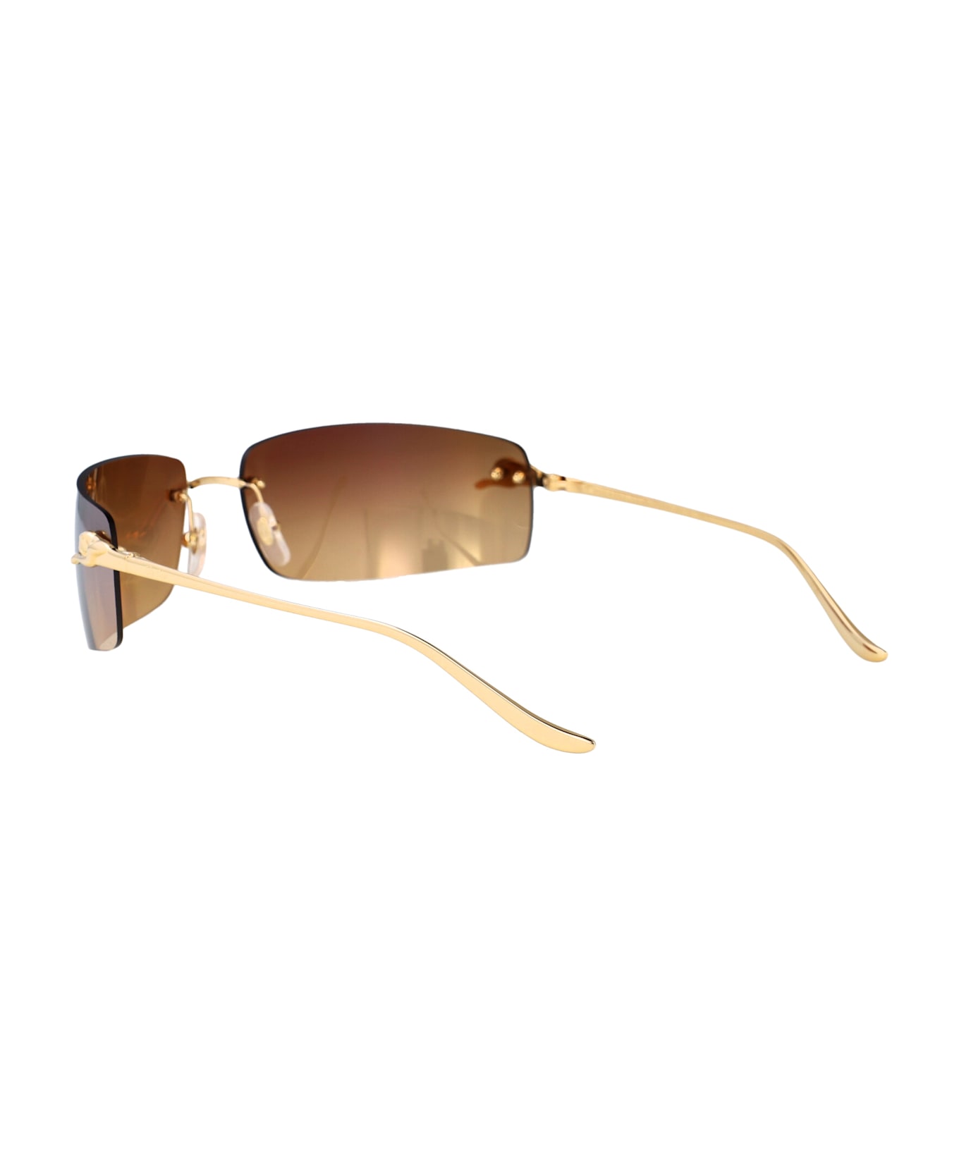 Cartier Eyewear Ct0503s Sunglasses - GOLD GOLD BROWN