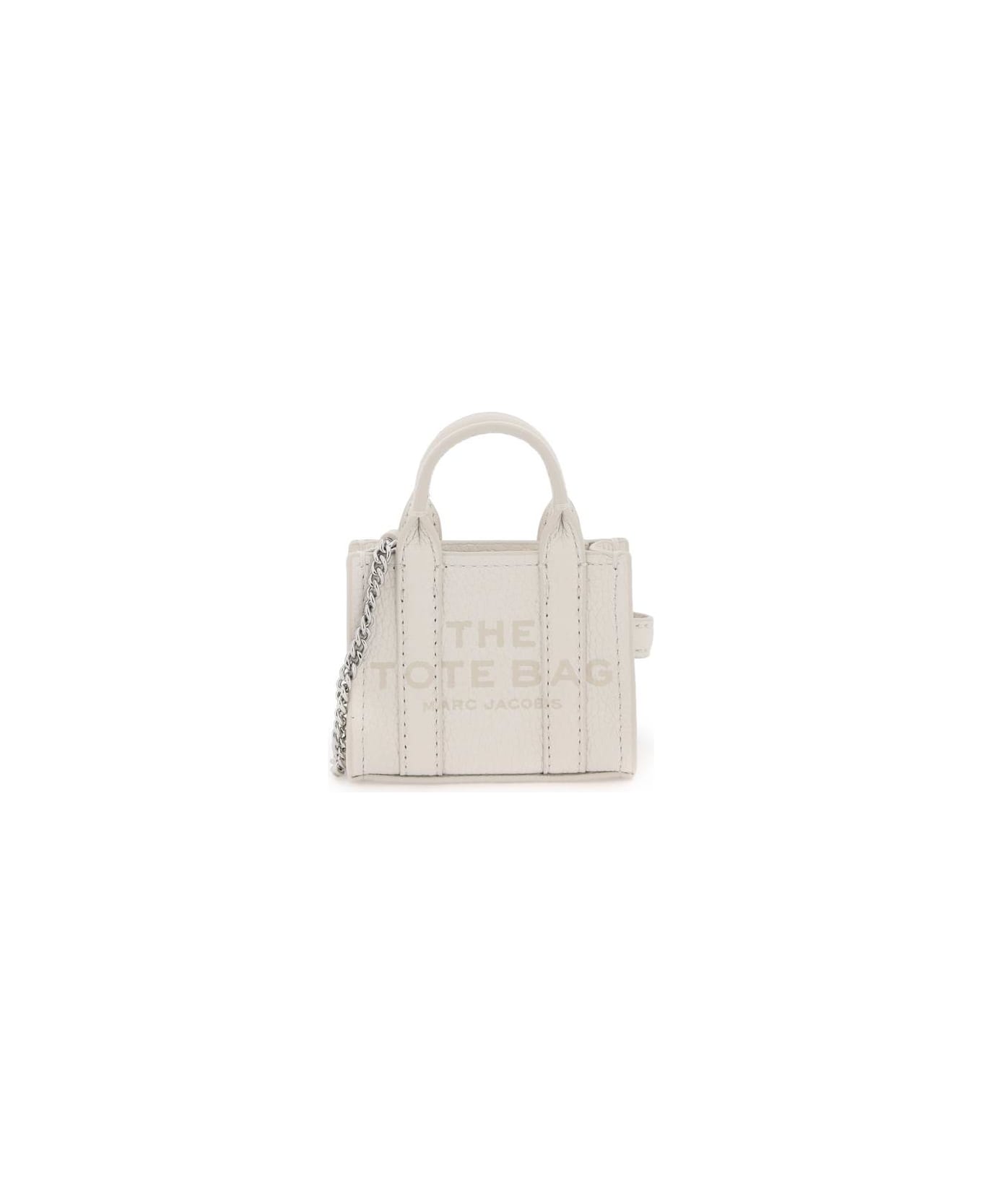 Marc Jacobs The Nano Tote Bag Charm - COTTON SILVER (White)