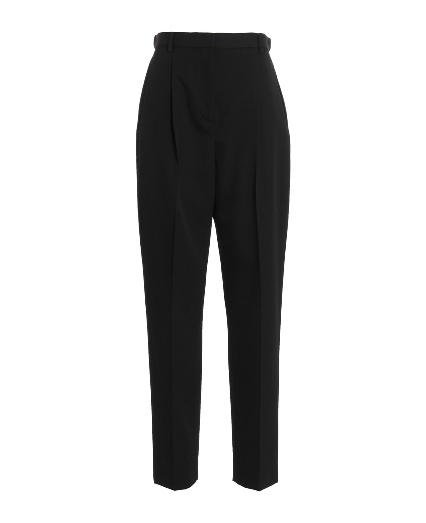Tory Burch Wool Twilled Tailored Trousers - NERO