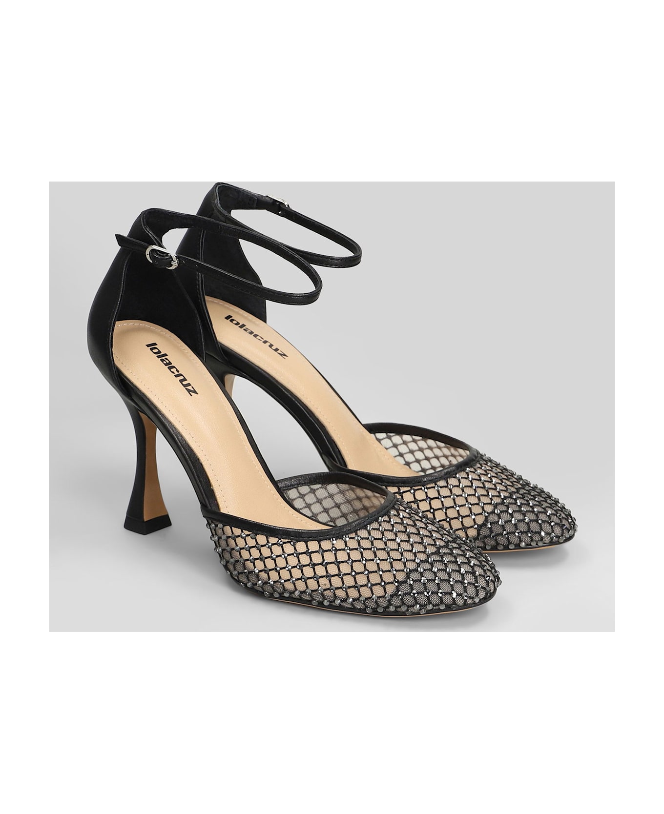 Lola Cruz Pumps In Black Leather - black