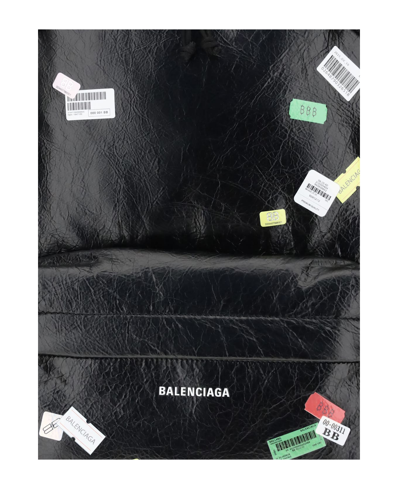 Balenciaga Explorer Backpack With Printed Stickers