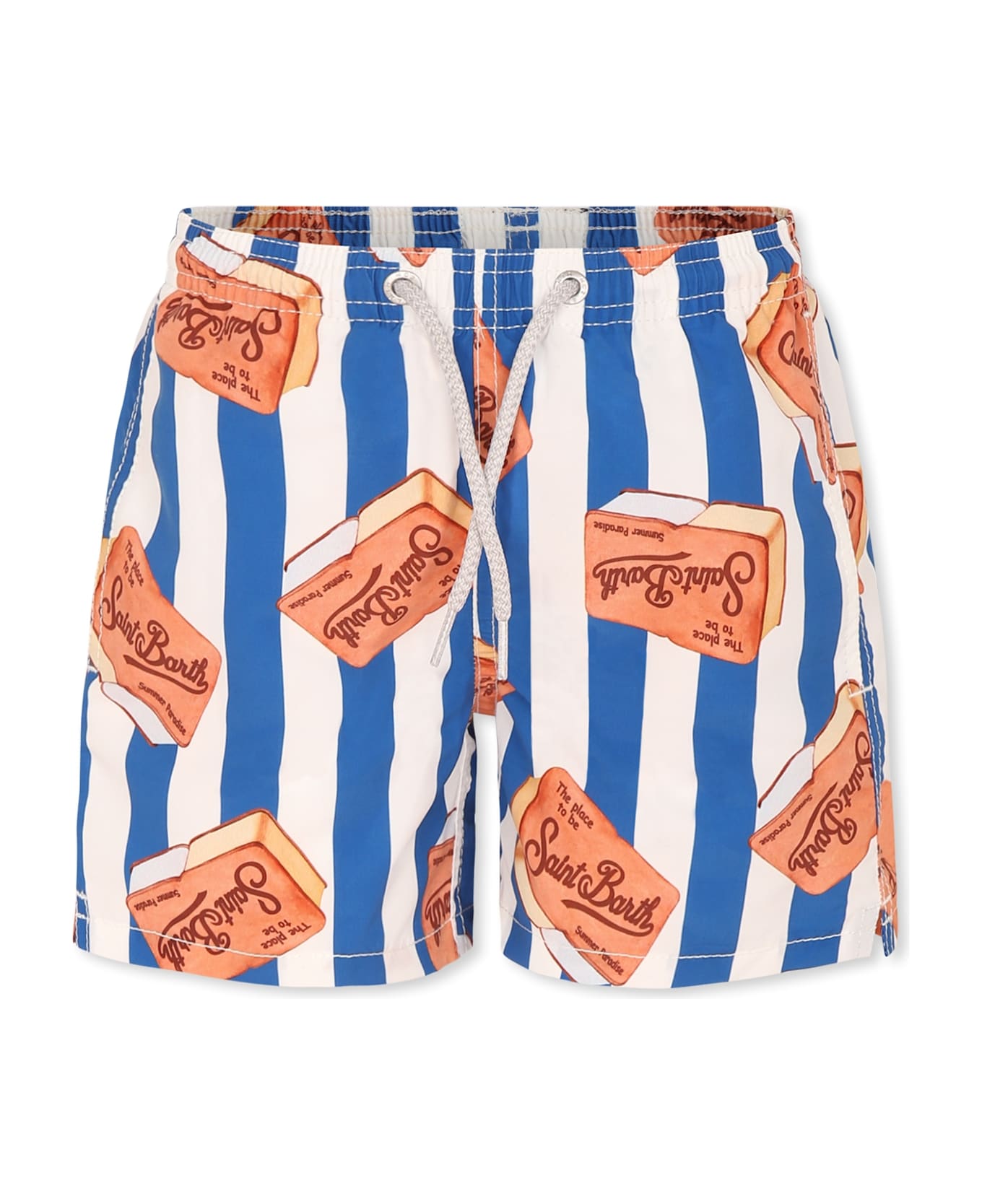 MC2 Saint Barth Blue Swim Shorts For Boy With Ice Cream - Blue