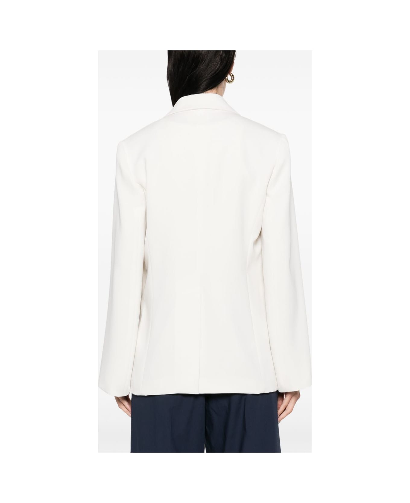 Parosh Single-breasted Blazer Jacket - Cream