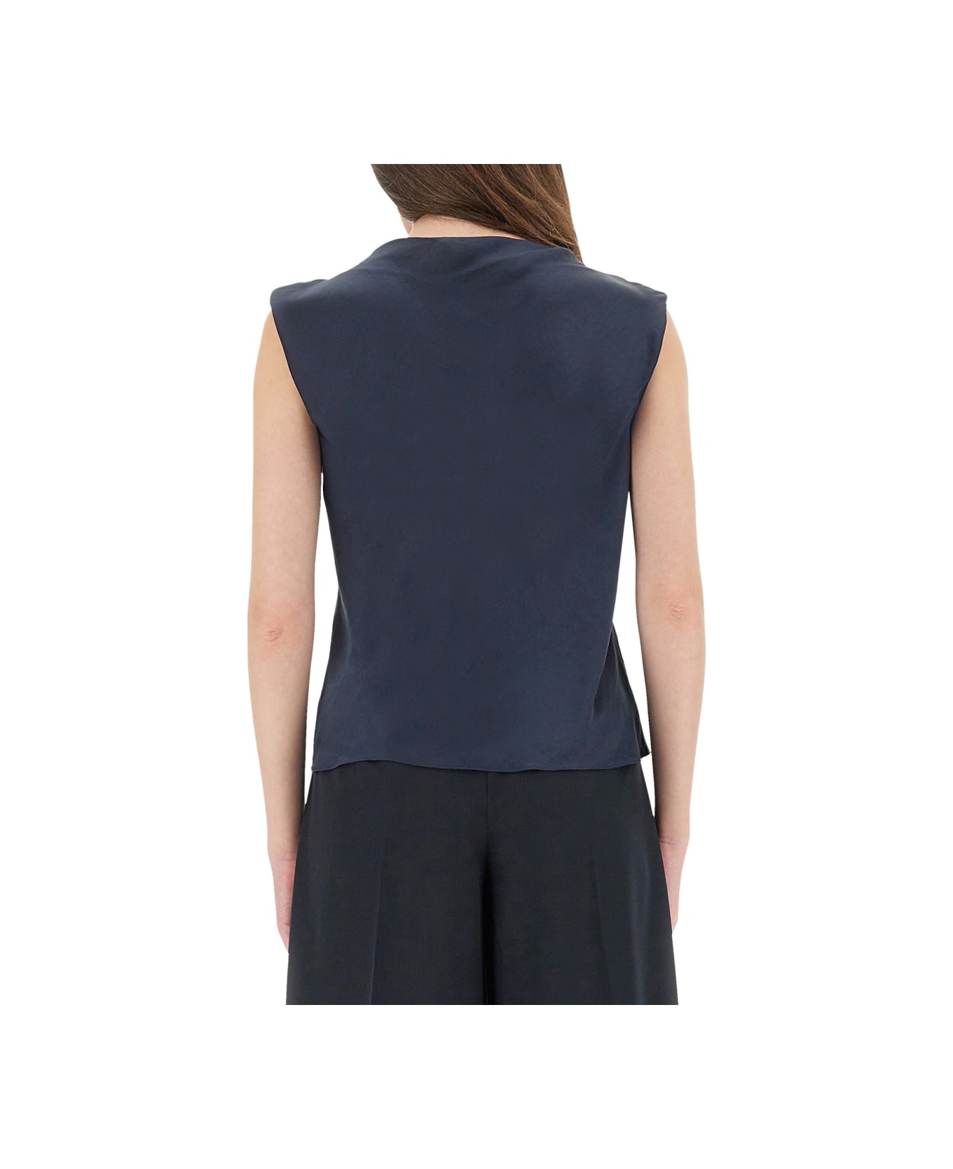 Theory Satin Tops. - BLUE