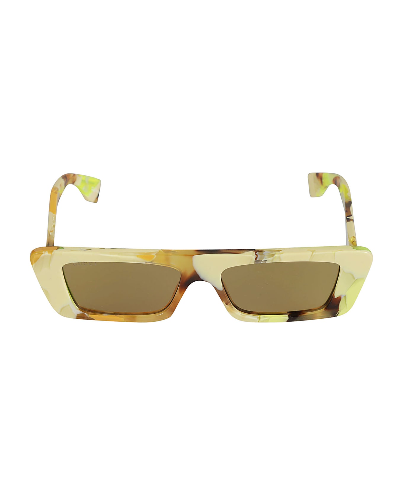 Gucci Eyewear Rectangle Thick Sunglasses - Yellow