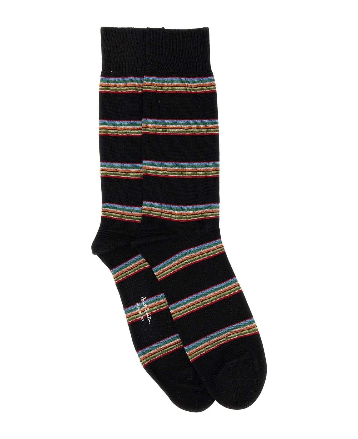 Paul Smith Striped Pattern Socks - NERO