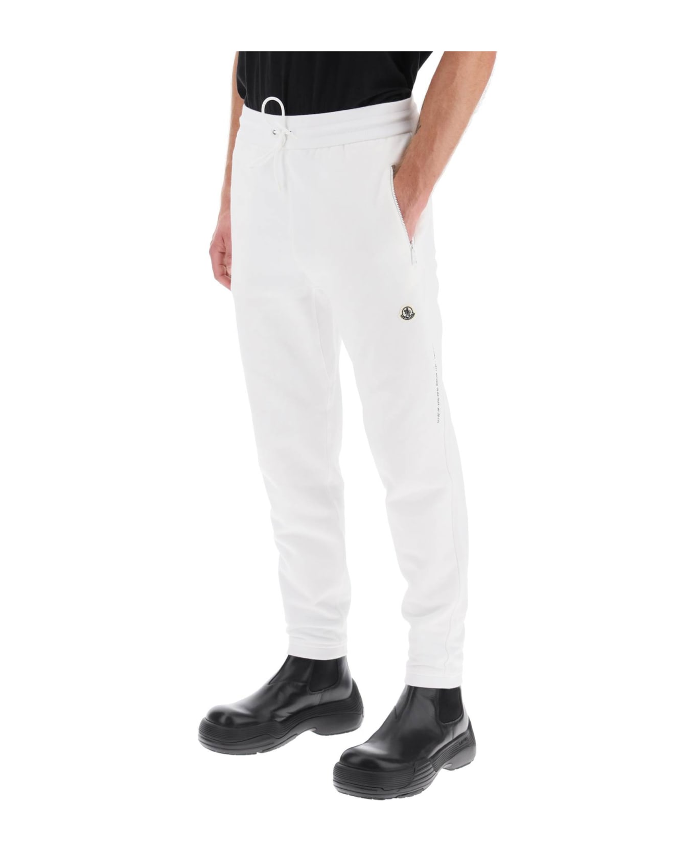 Moncler Genius Tapered Cotton Sweatpants - WHITE