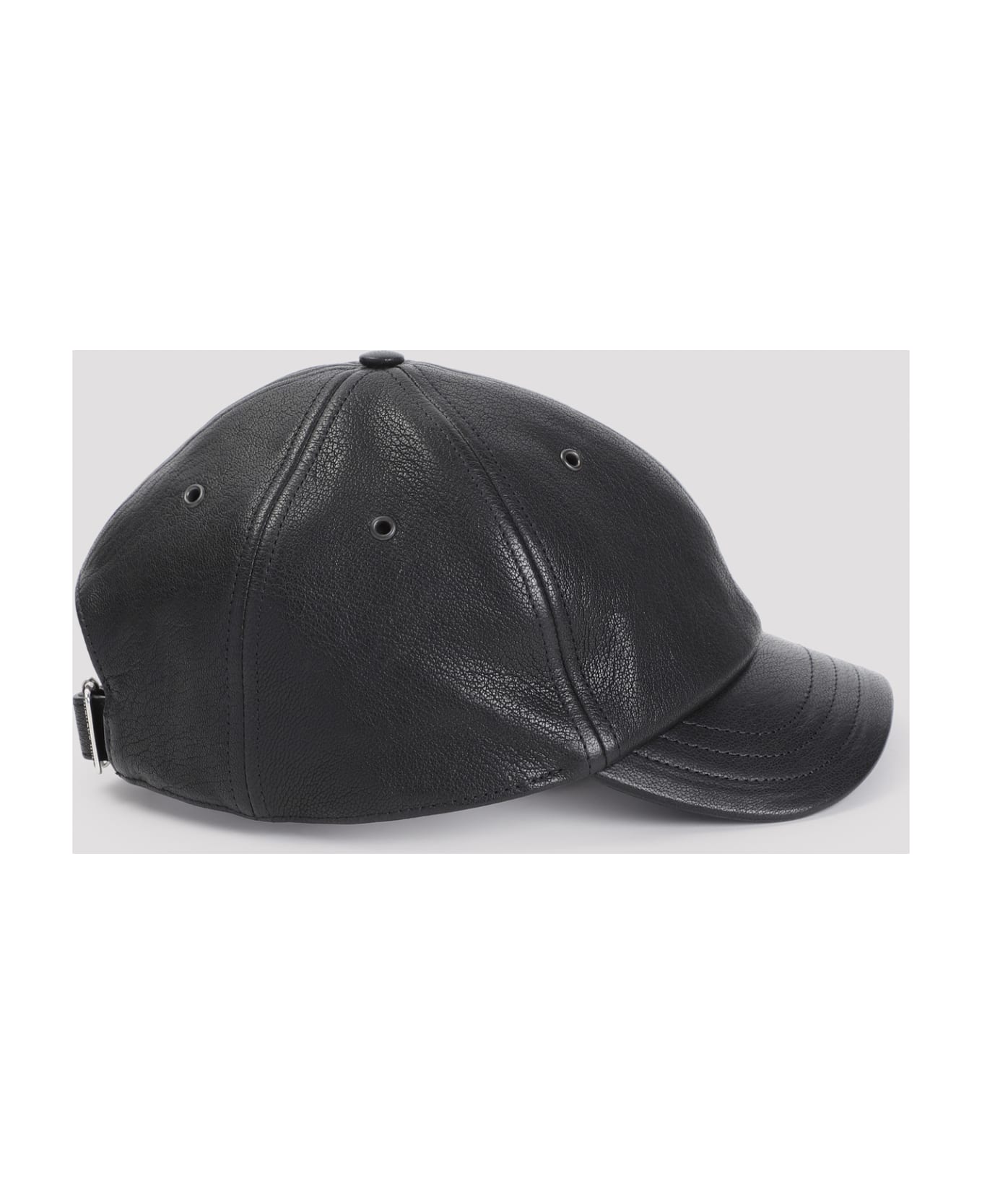 Saint Laurent Leather Cap - Black 帽子