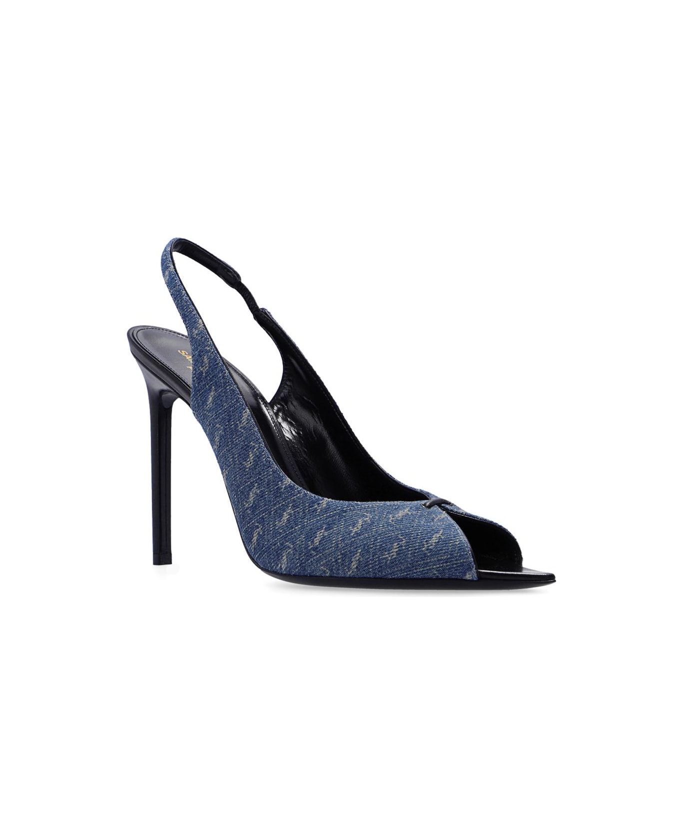 Saint Laurent 'lola' Heeled Sandals - Blu