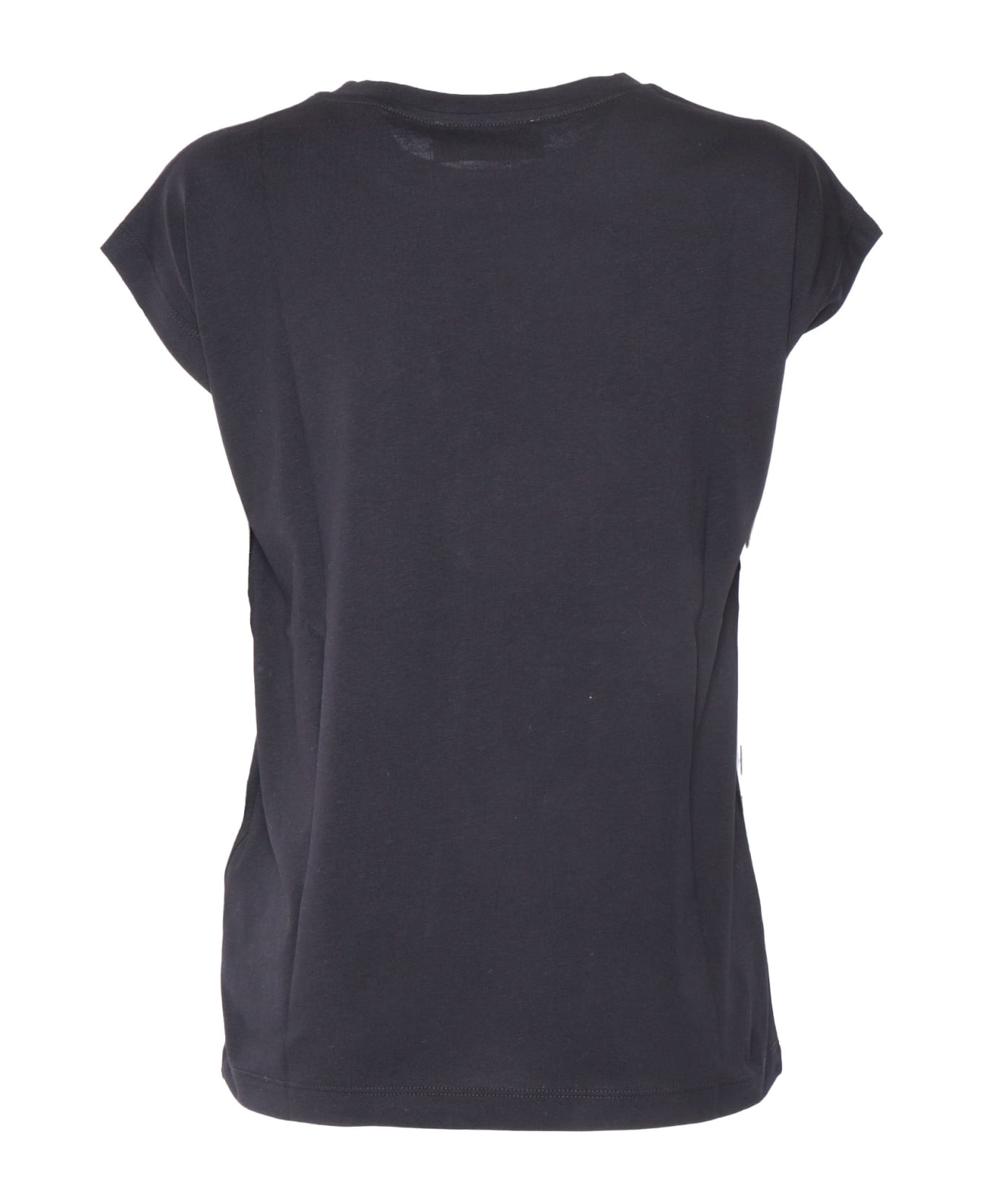 Ermanno Ermanno Scervino Black T-shirt With Print - BLACK Tシャツ