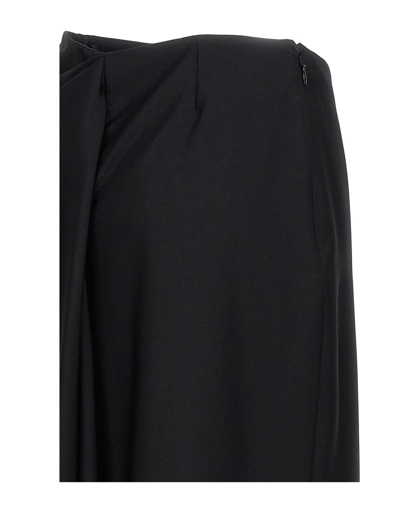 Alexander McQueen Slashed Drape Skirt - Black