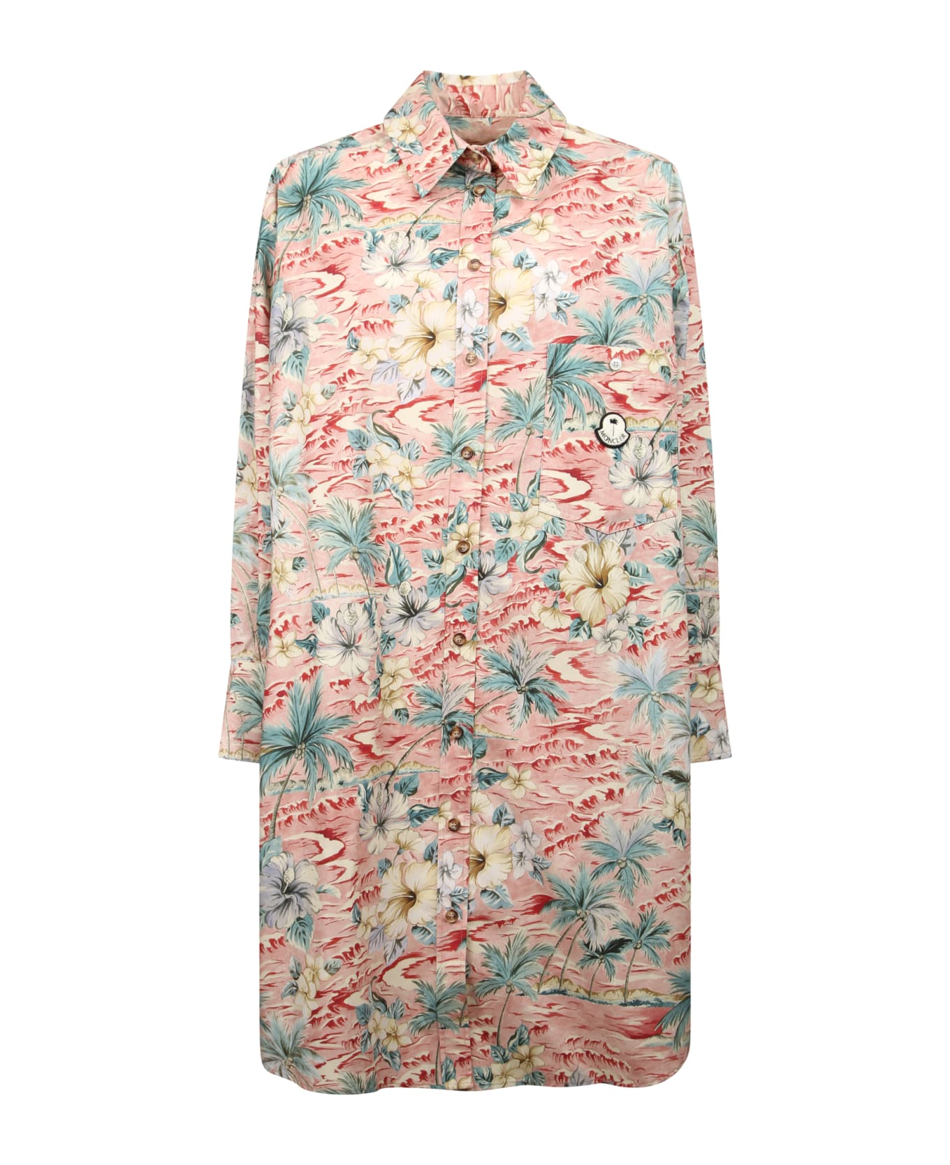 Moncler Genius 8 Moncler Palm Angels - Tropical Print Long Shirt - Multi ワンピース＆ドレス