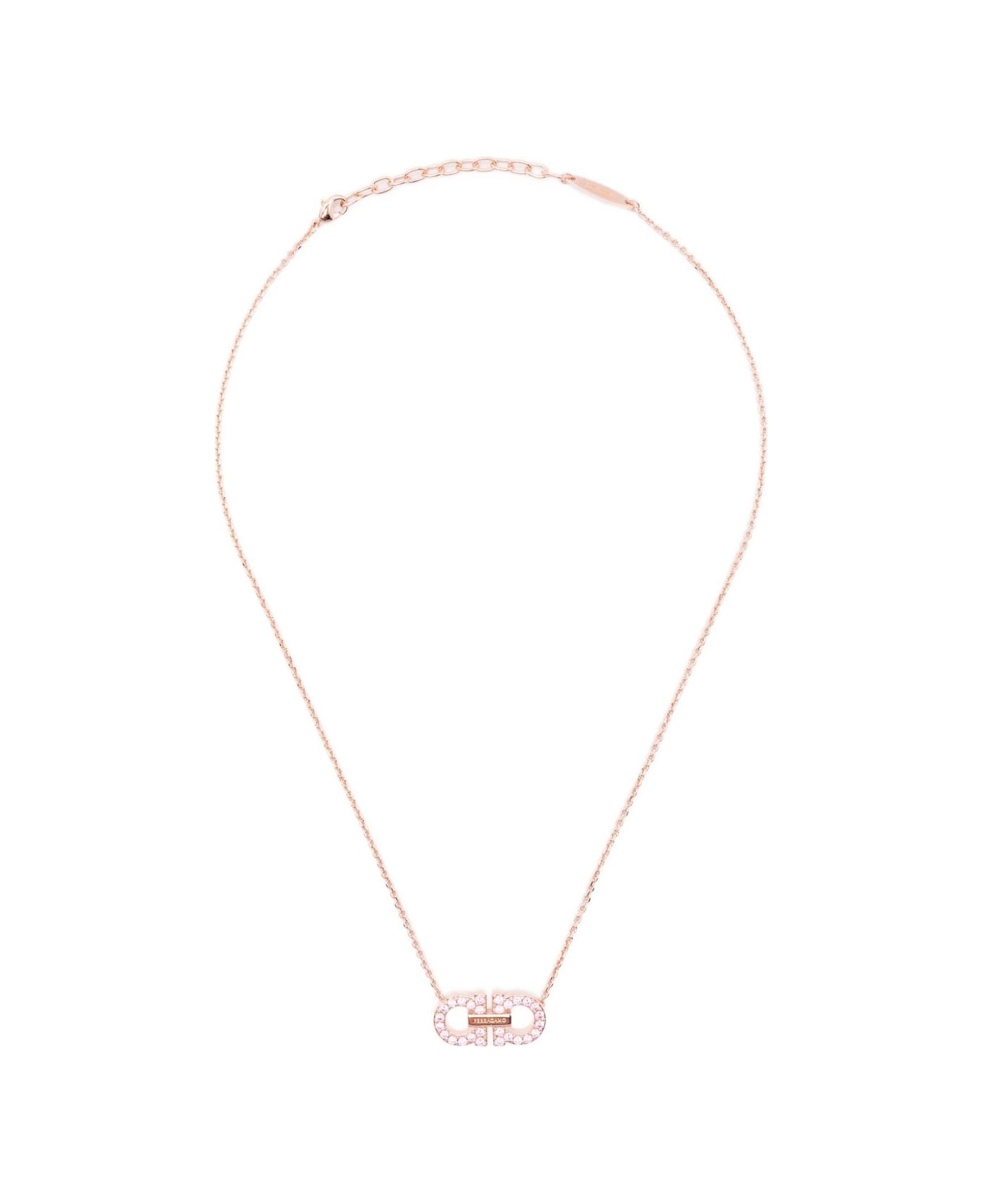 Ferragamo 2 Ganci Crystal Necklace - Golden