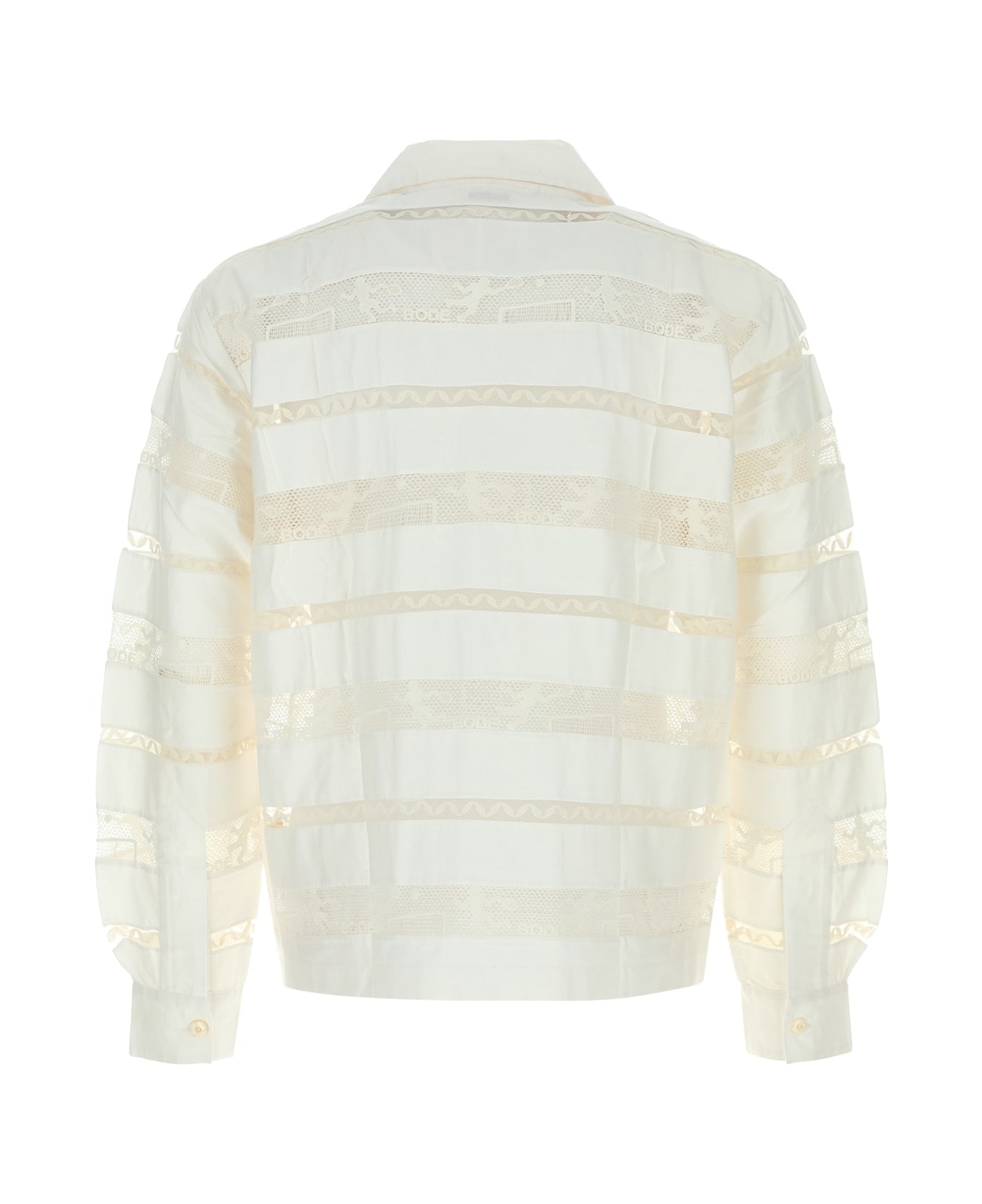 Bode Tennis Lace Ls Shirt - CREAM