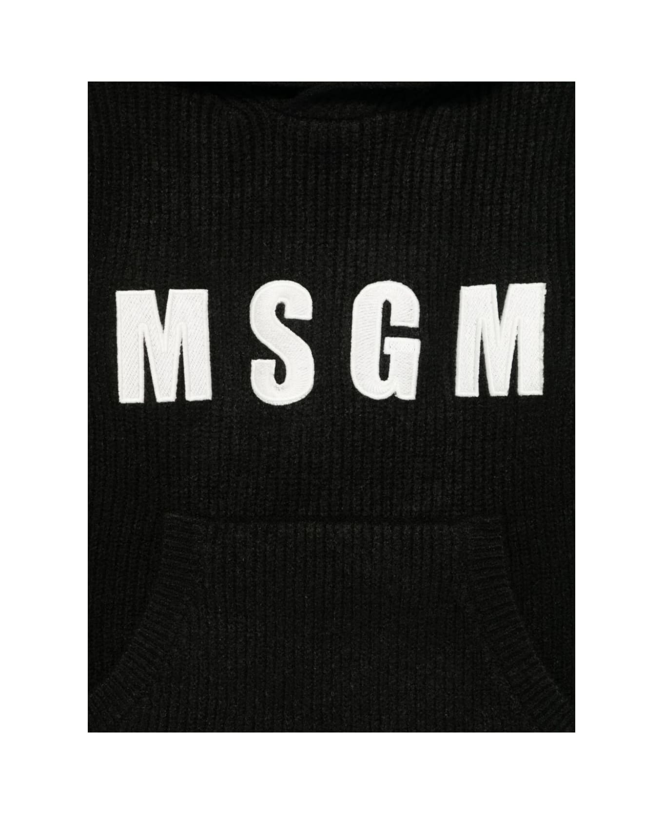 MSGM Maglione Con Logo - Black