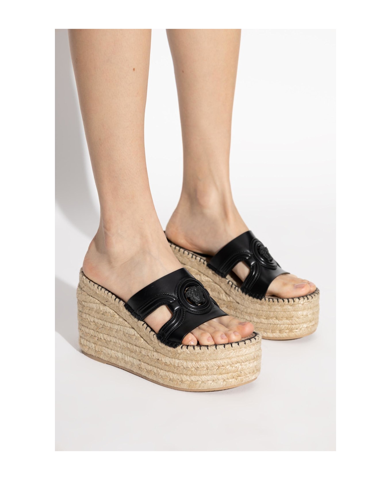 Versace Wedge Shoes - Black