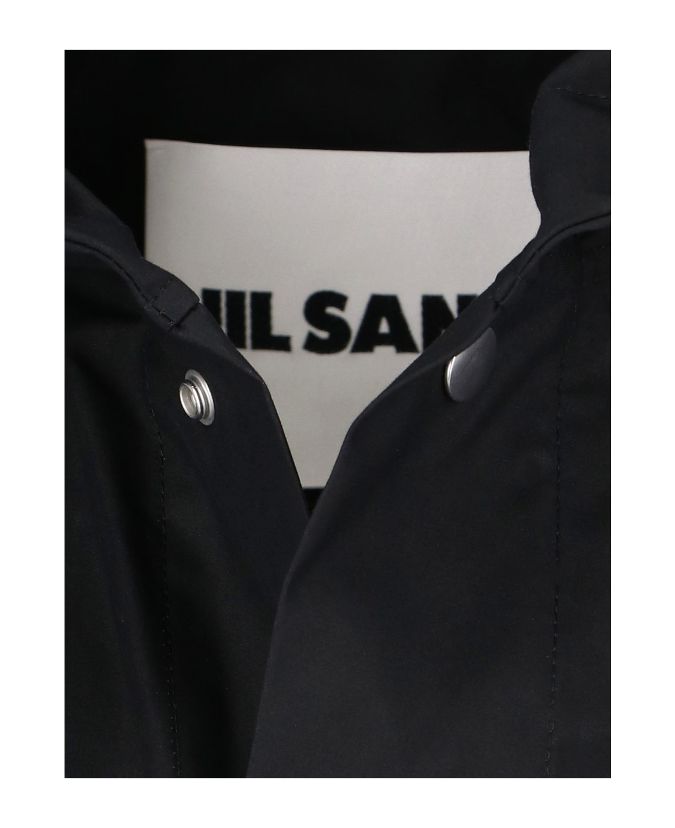 Jil Sander Back Logo Parka - Nero