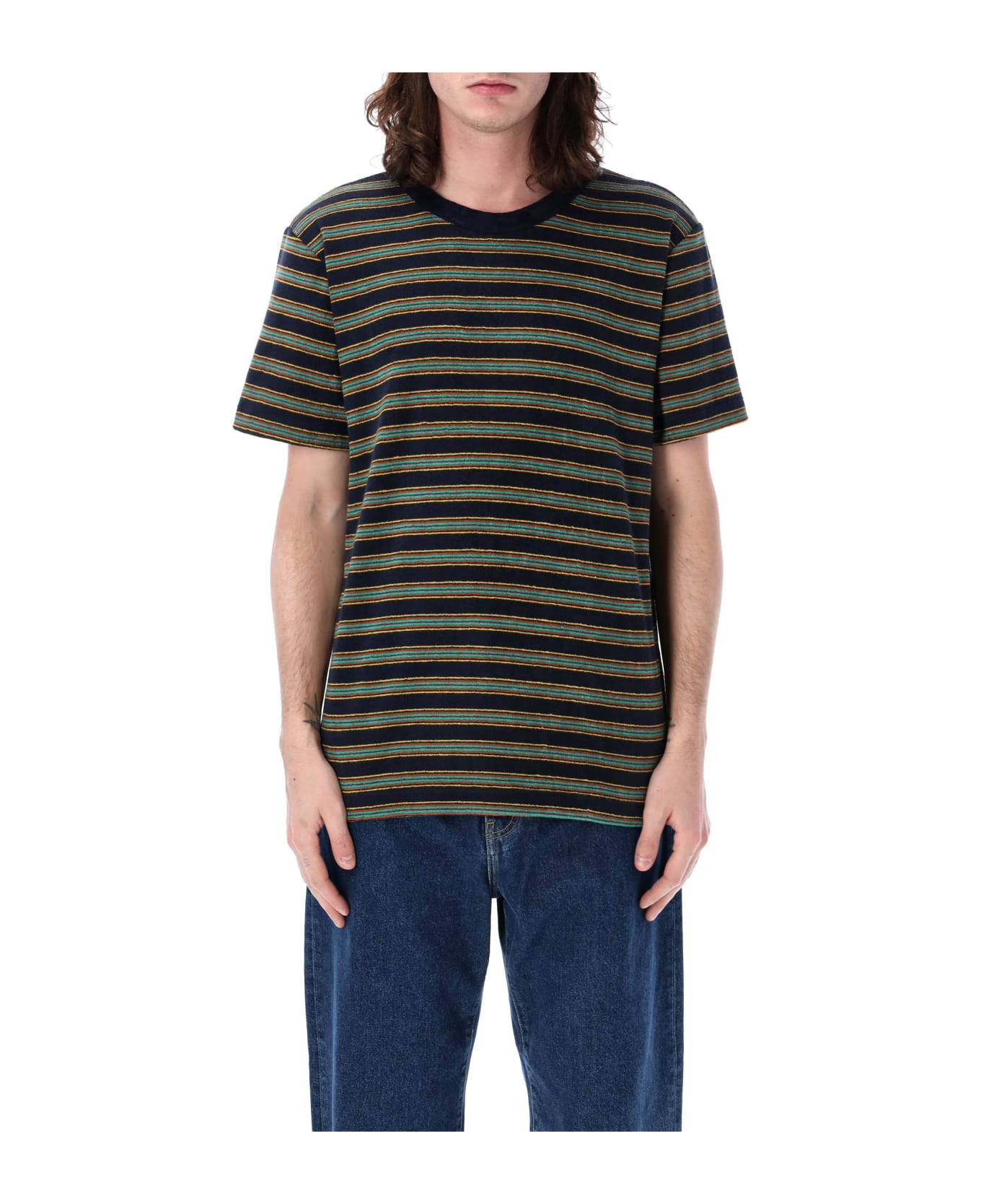 Howlin Striped T-shirt - MAGIC NAVY