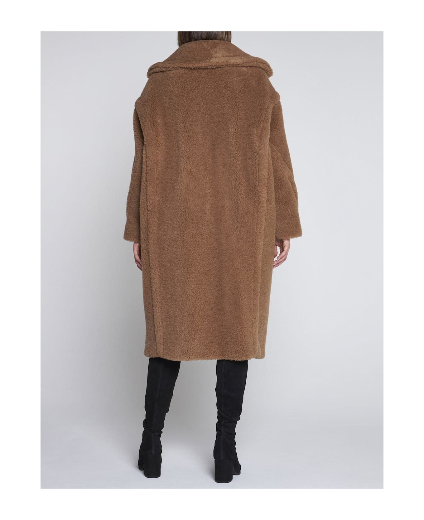 Max Mara Teddy Camel And Silk Coat - BROWN