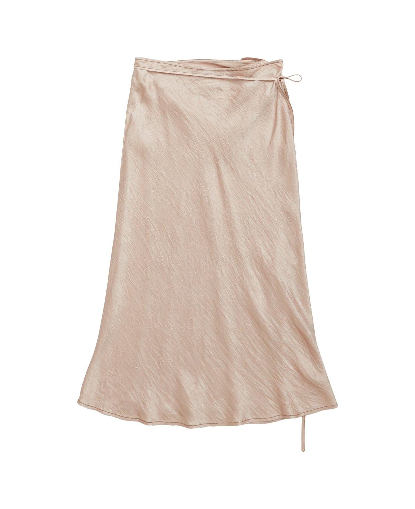 Acne Studios Satin Wrap Skirt - Shell beige