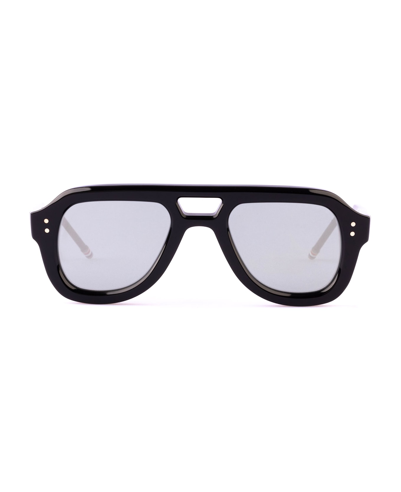 Thom Browne Rectangular Aviator Sunglasses - Black Sunglasses - Black