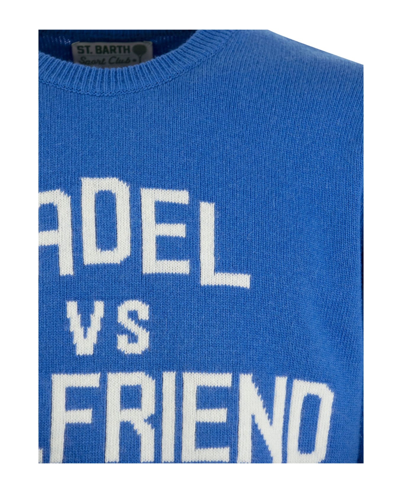 MC2 Saint Barth Padel Vs Girlfriend Wool And Cashmere Blend Jumper Sweater - BLUETTE