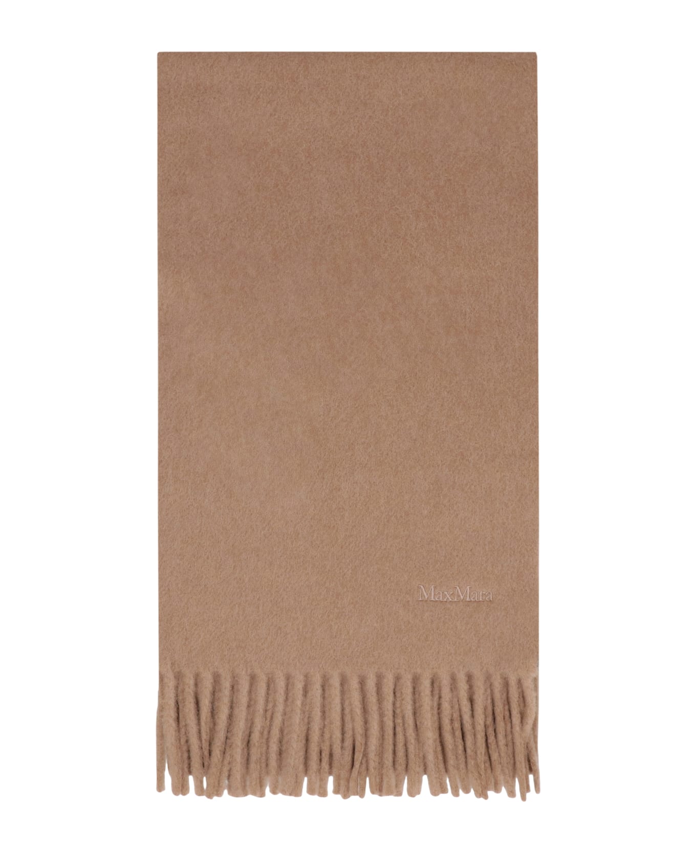 Max Mara Scilli Scarf In Wool - Marrone