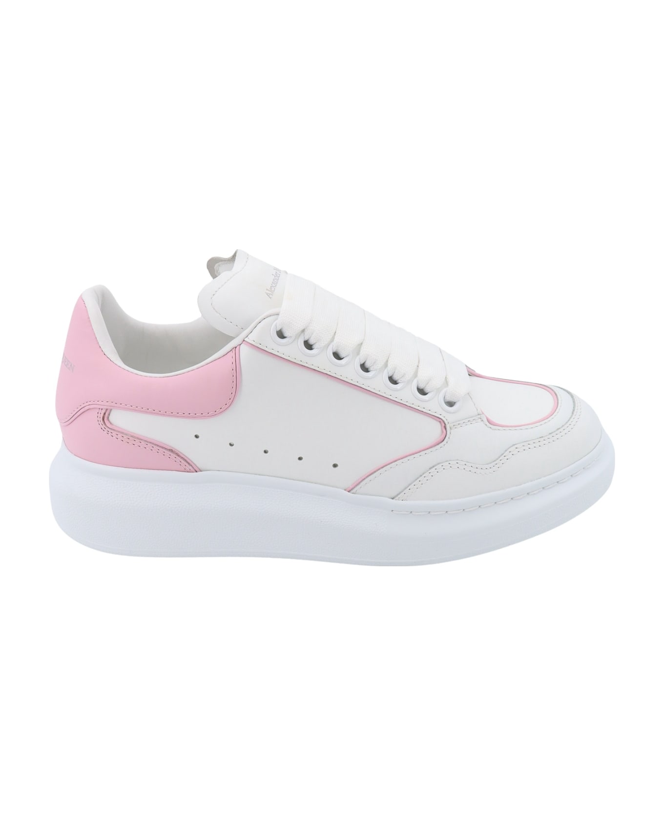 Alexander McQueen Leather Sneakers With Logo Detail - White