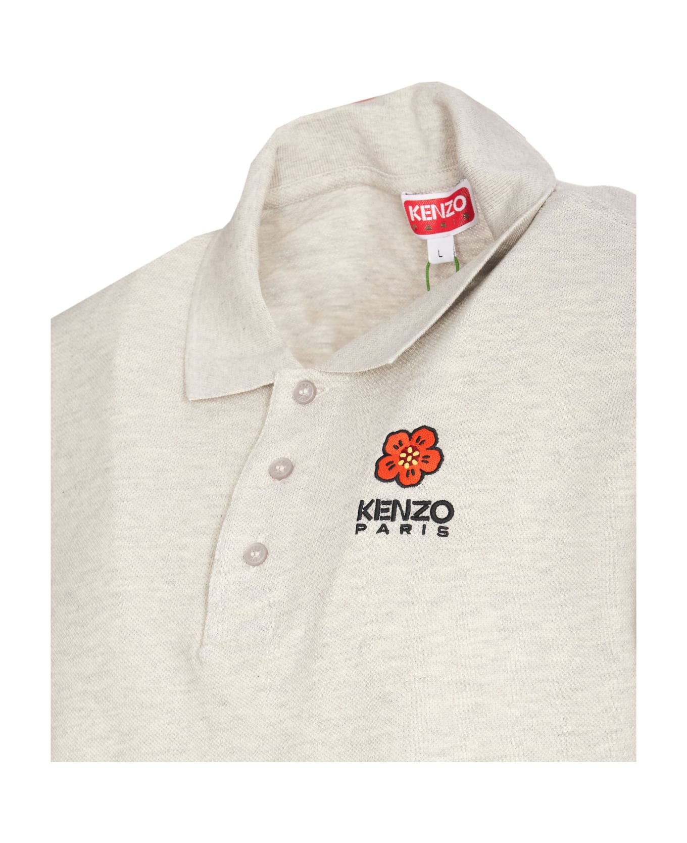 Kenzo Boke Flower Crest Polo Shirt - Grey