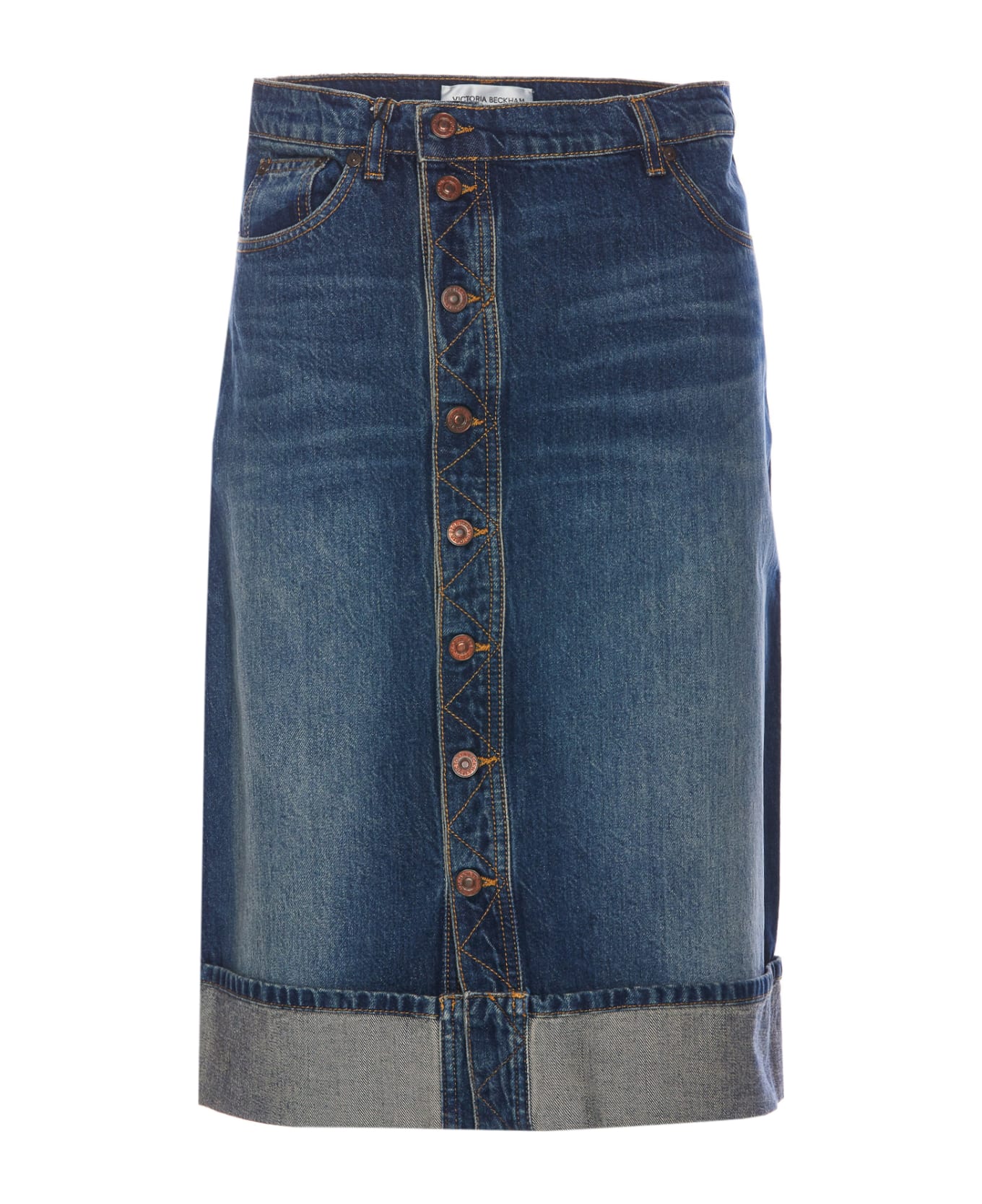 Victoria Beckham Denim Skirt - Blue