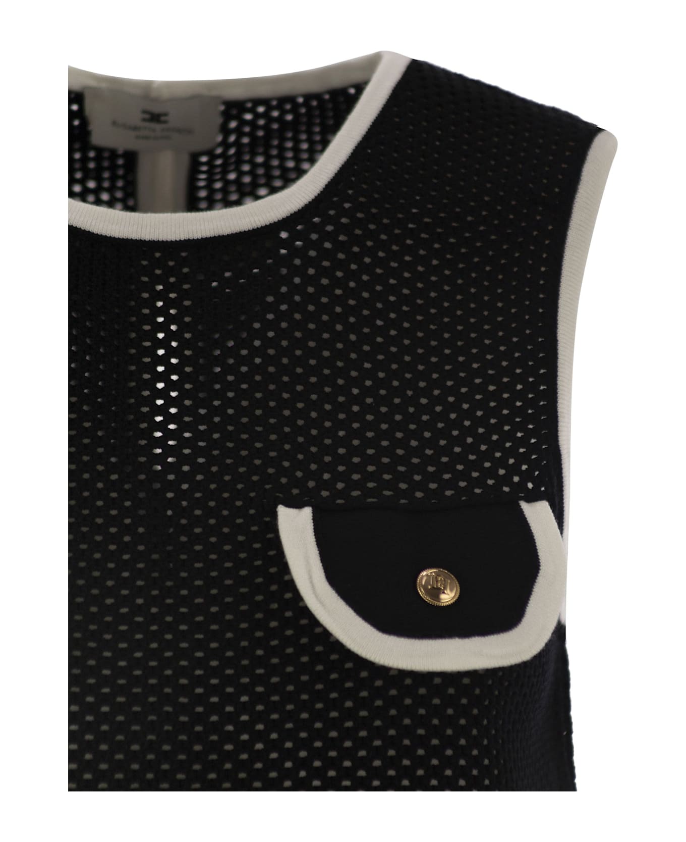 Elisabetta Franchi Tank Top - Black/butter