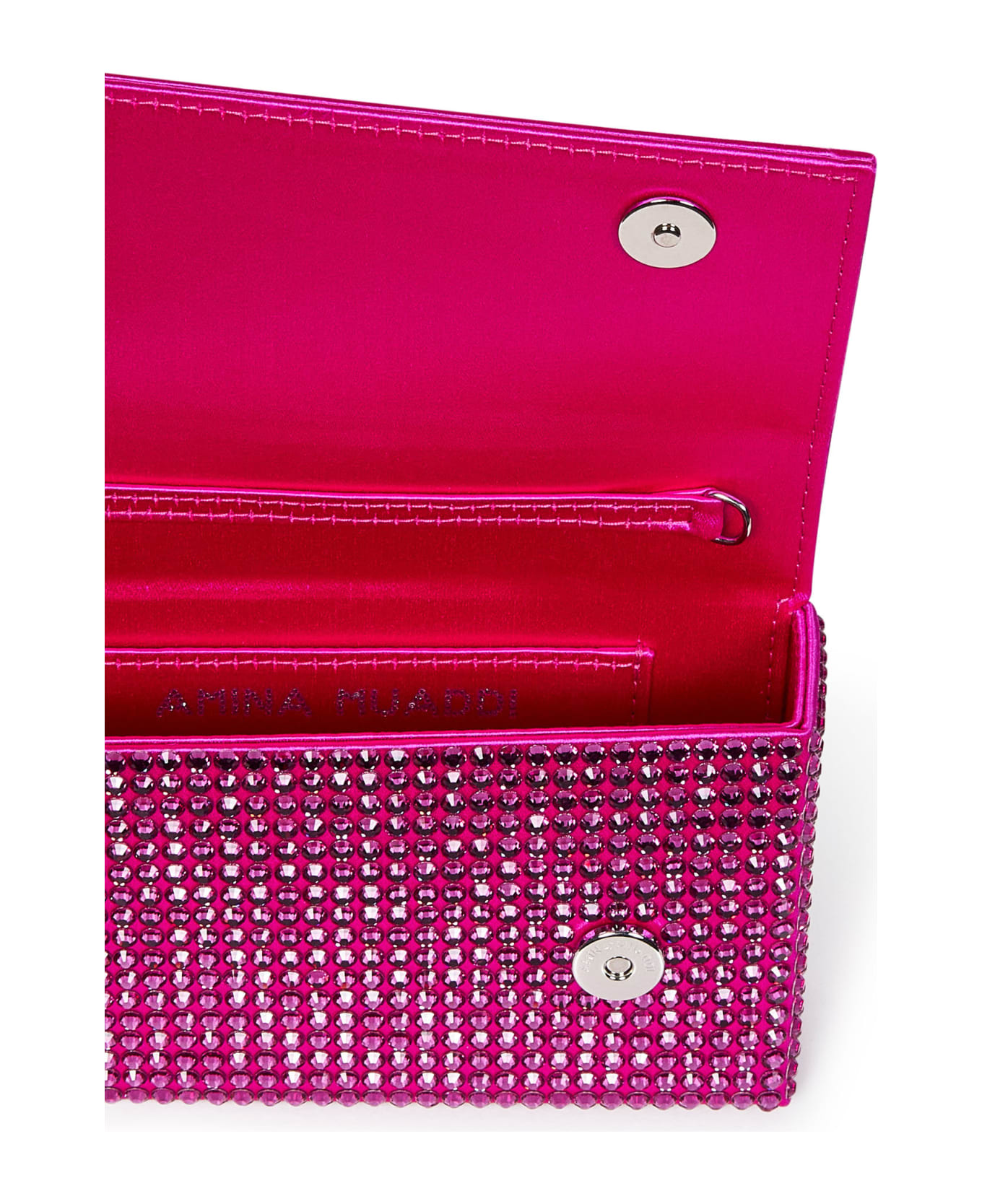 Amina Muaddi Superamini Paloma Clutch - Fuchsia クラッチバッグ