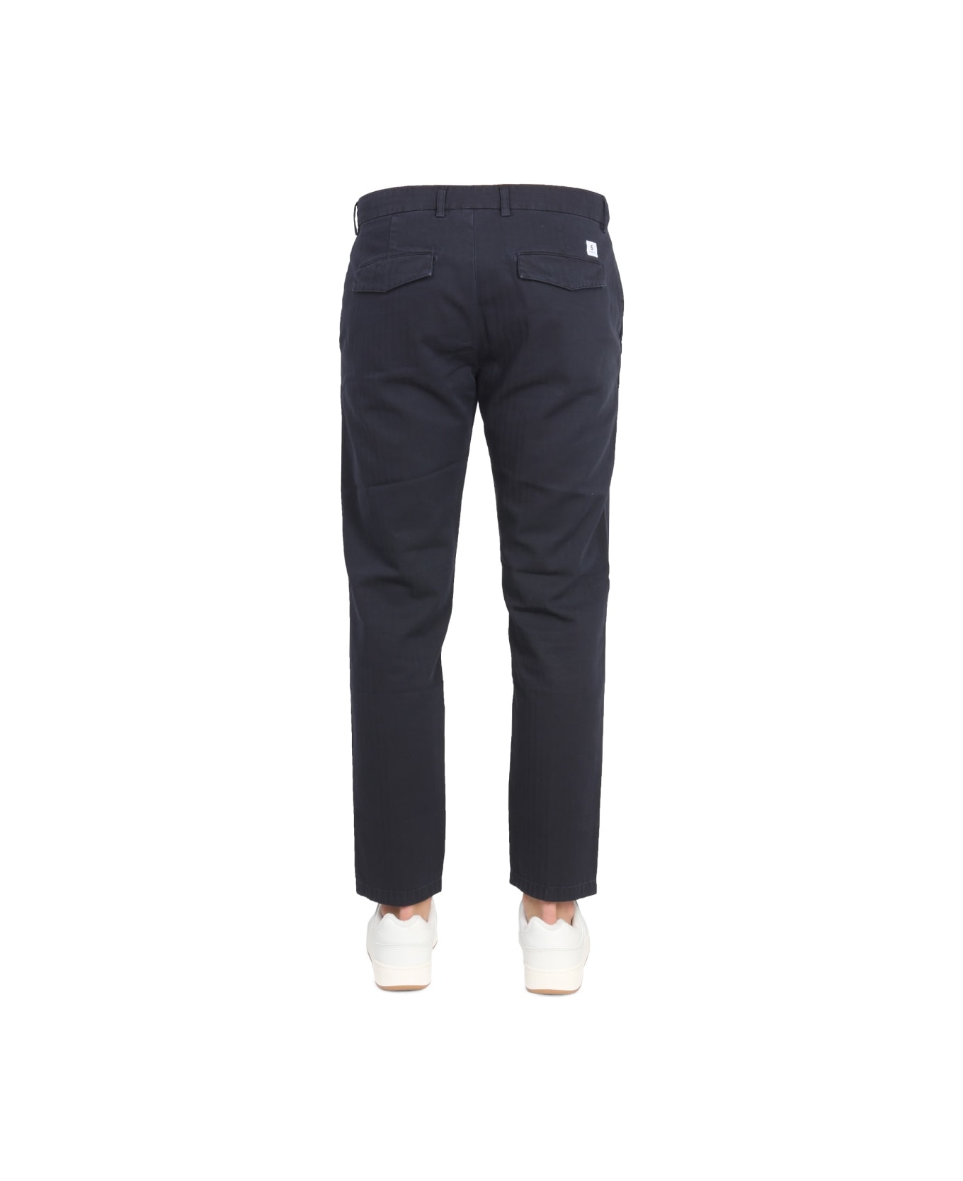Department Five Pants With Logo Patch - BLUE