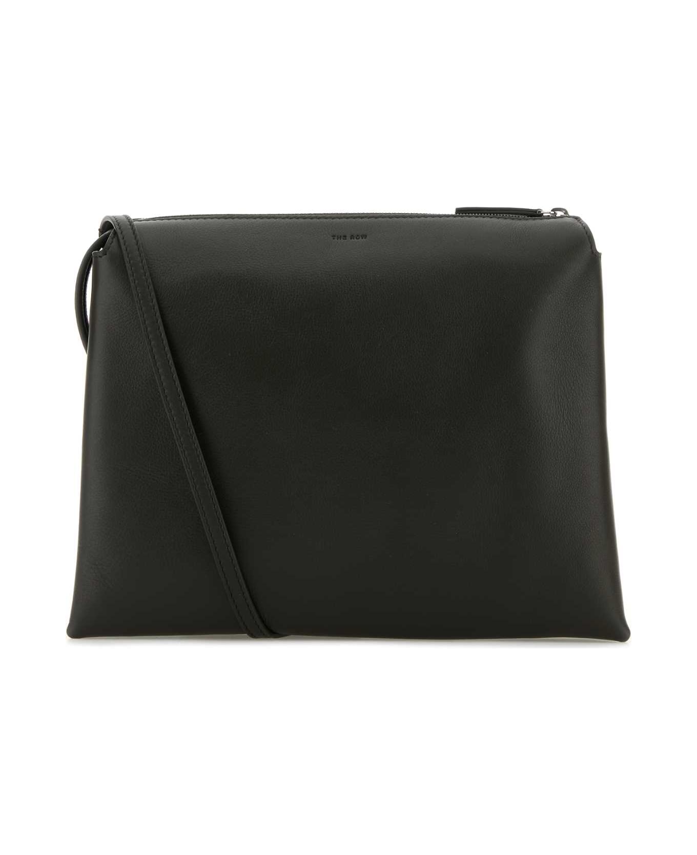 The Row Graphite Leather Nu Twin Clutch - KOALAGREYPLD
