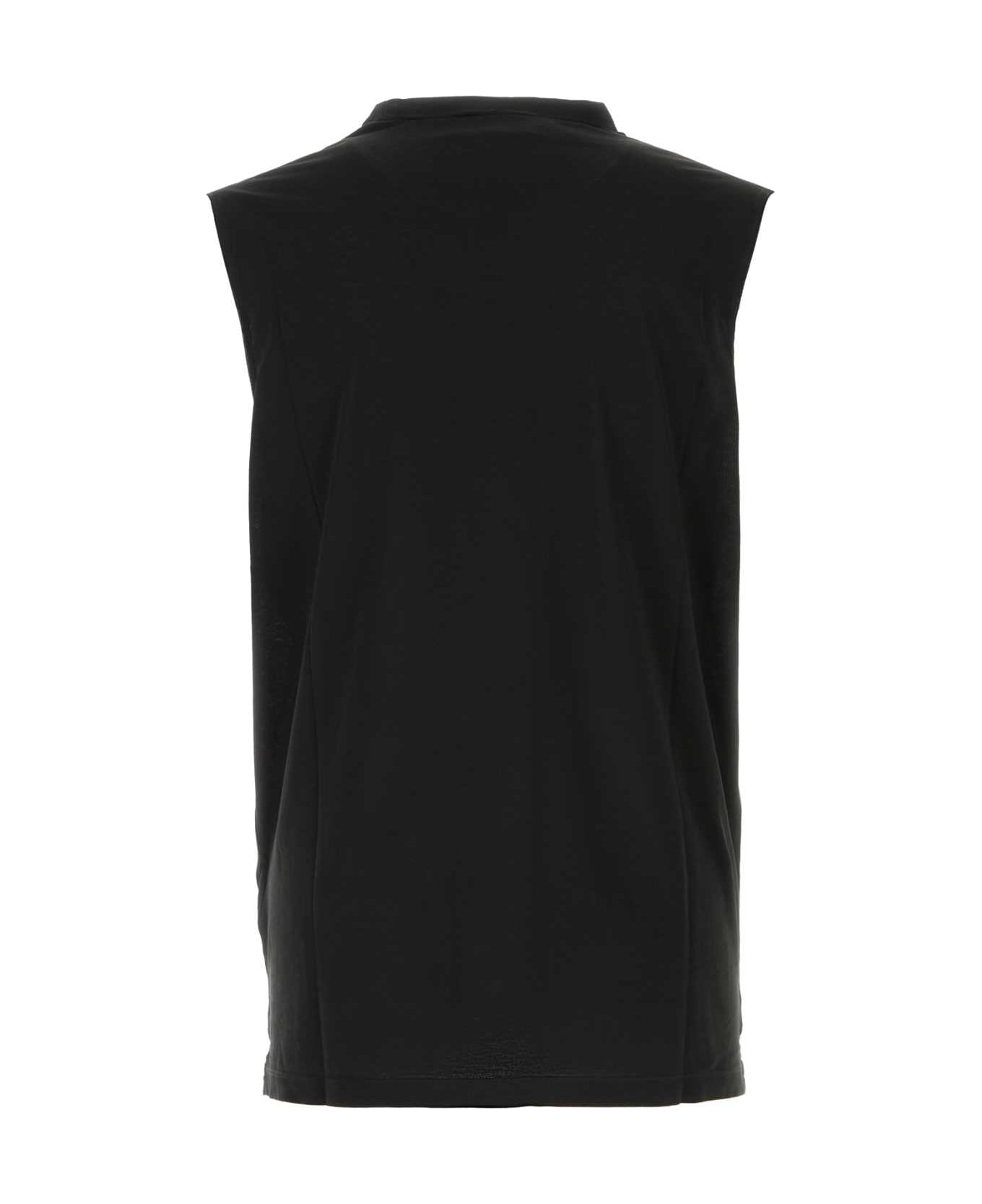 Dsquared2 Black Cotton Tank Top - BLACK