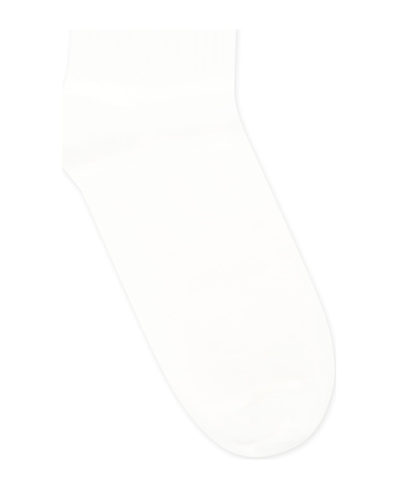 MM6 Maison Margiela White Socks For Kids With Logo - White