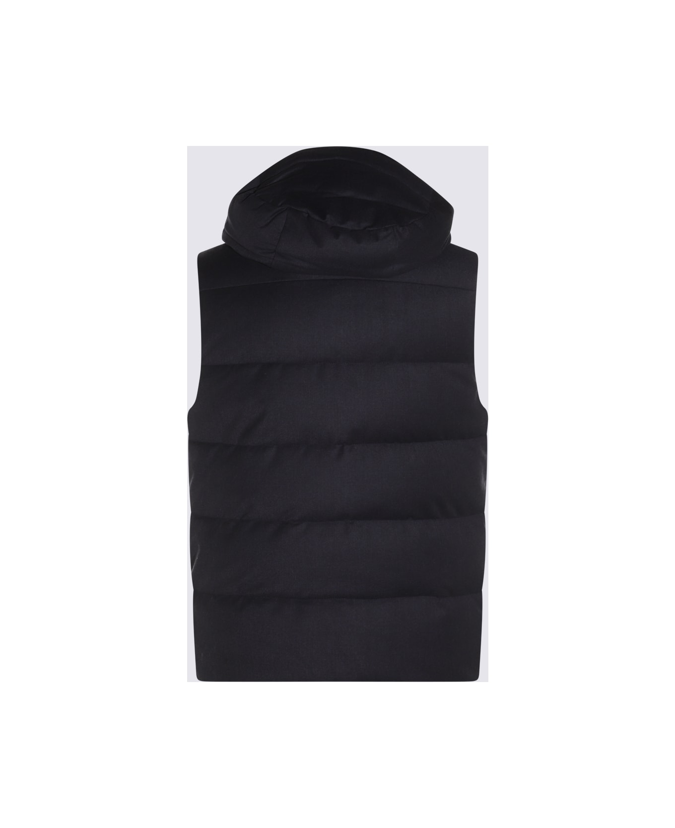 Moorer Blue Wool Down Jacket - Denim