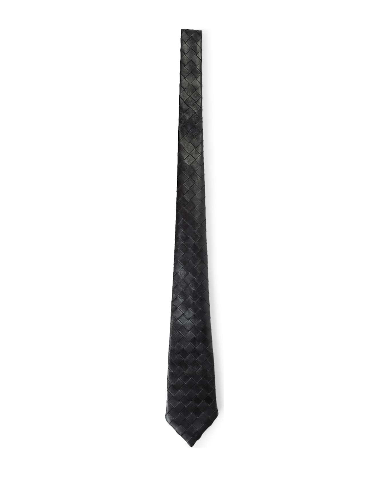 Bottega Veneta Intrecciato Tie - Black