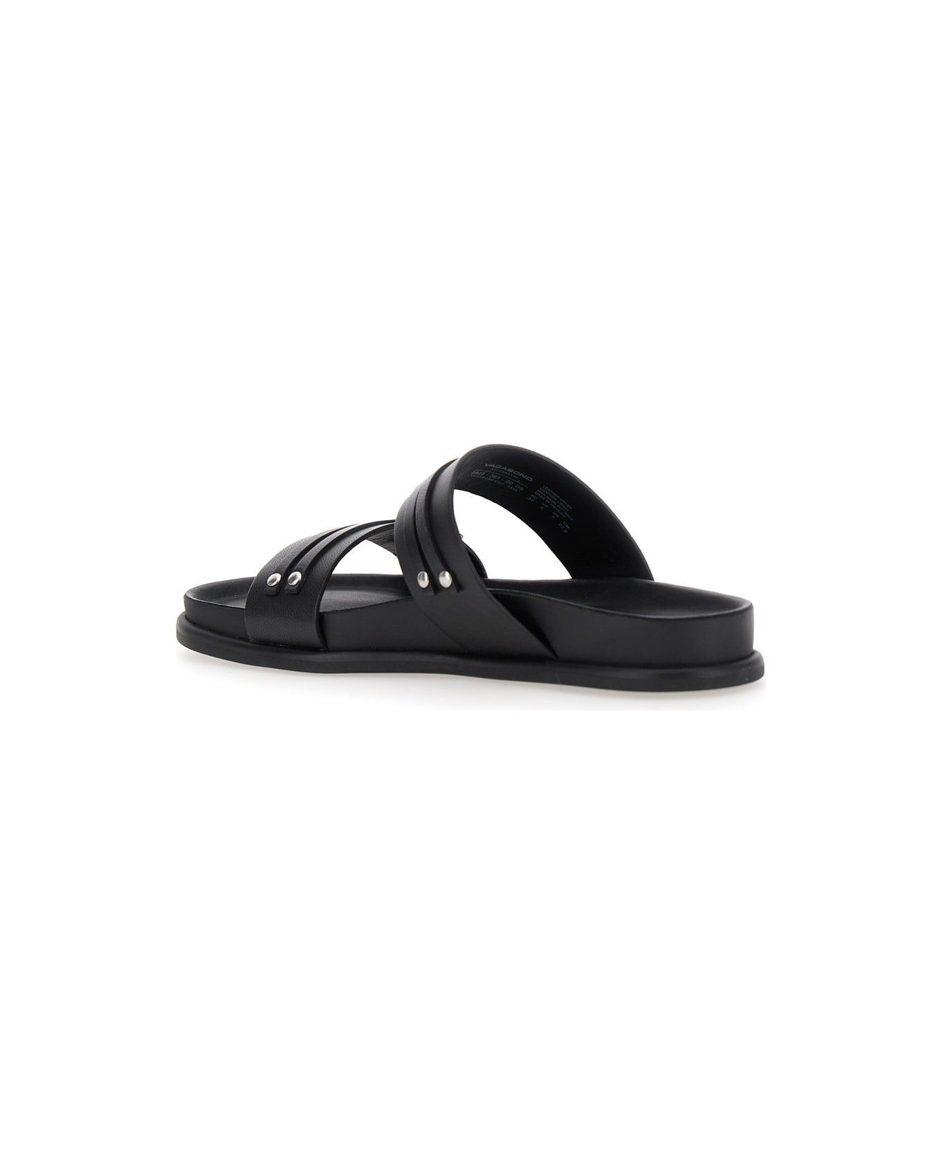 Vagabond 'effie' Black Sandals With Two Buckle Closure In Leather Woman - Black