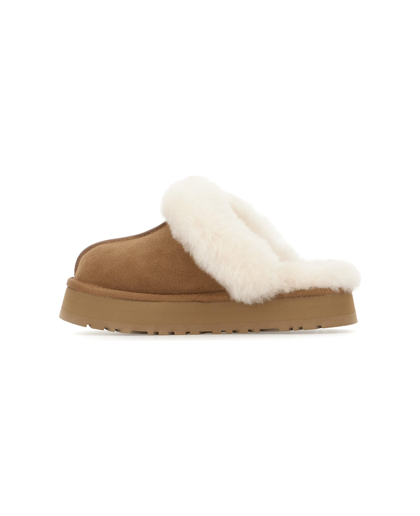 UGG Biscuit Suede Disquette Slippers - CHESNUT