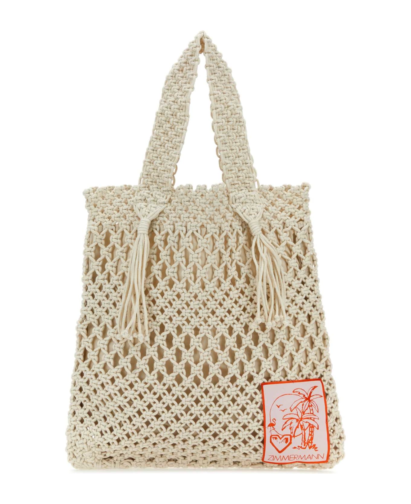 Zimmermann Ivory Crochet Shopping Bag - IVORY