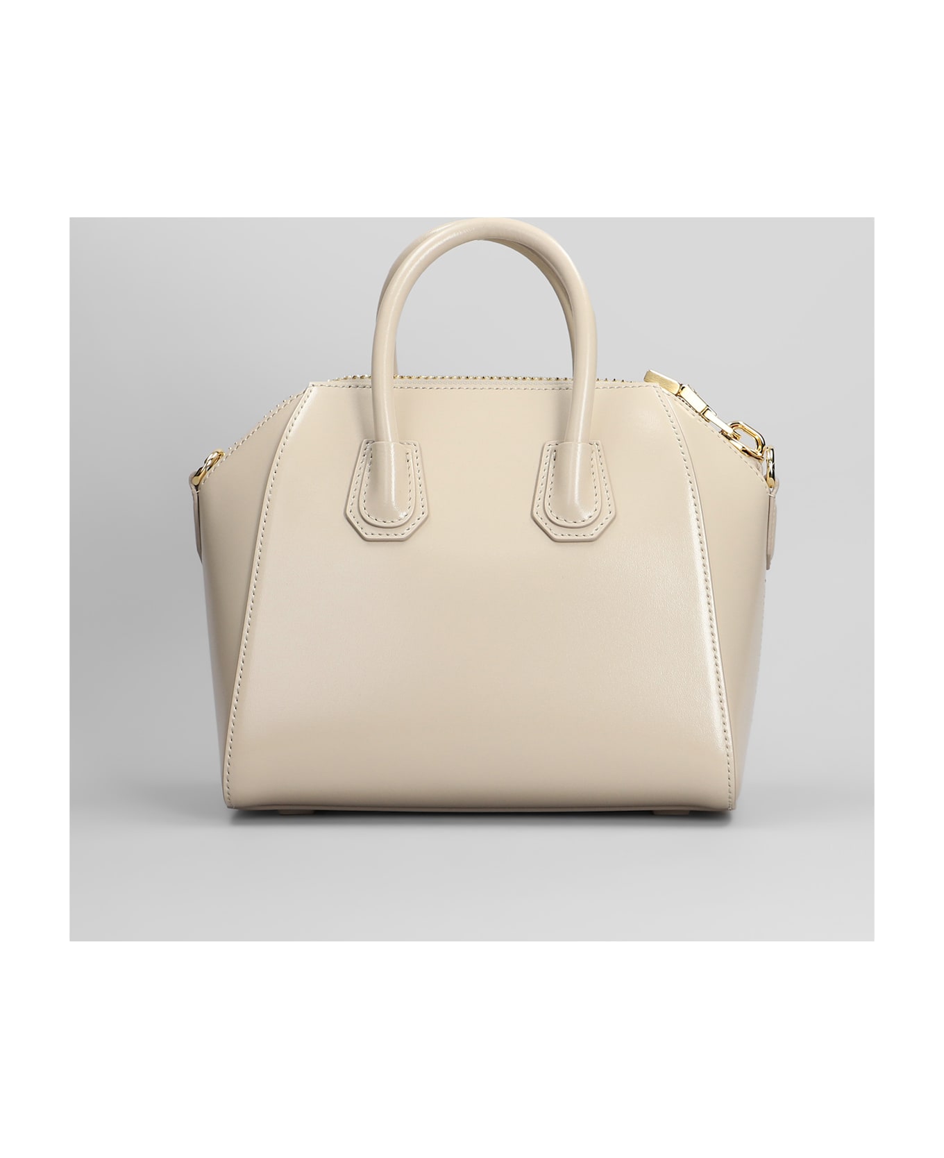Givenchy Antigona Mini Shoulder Bag In Beige Leather - beige