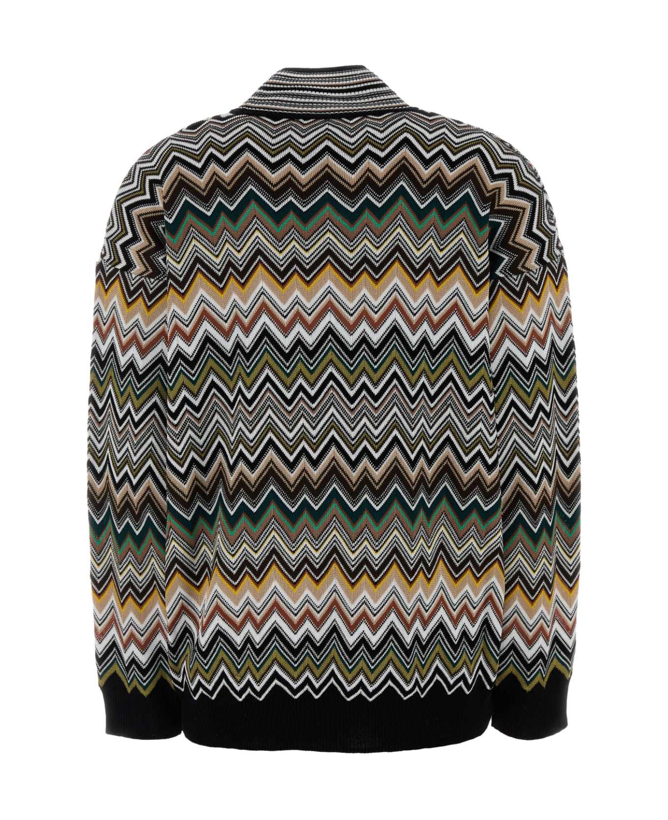 Missoni Embroidered Viscose Blend Sweater - MULTIBROWNYELLOW