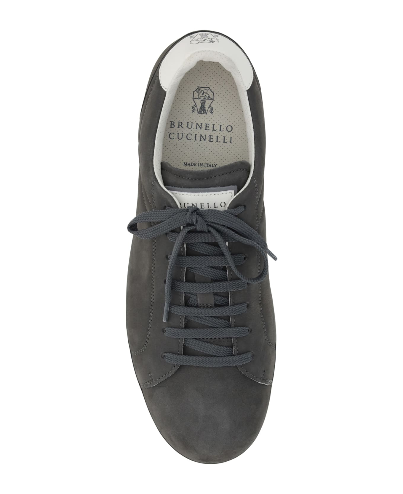 Brunello Cucinelli Nabuk Calfskin Sneakers - Dark Grey スニーカー