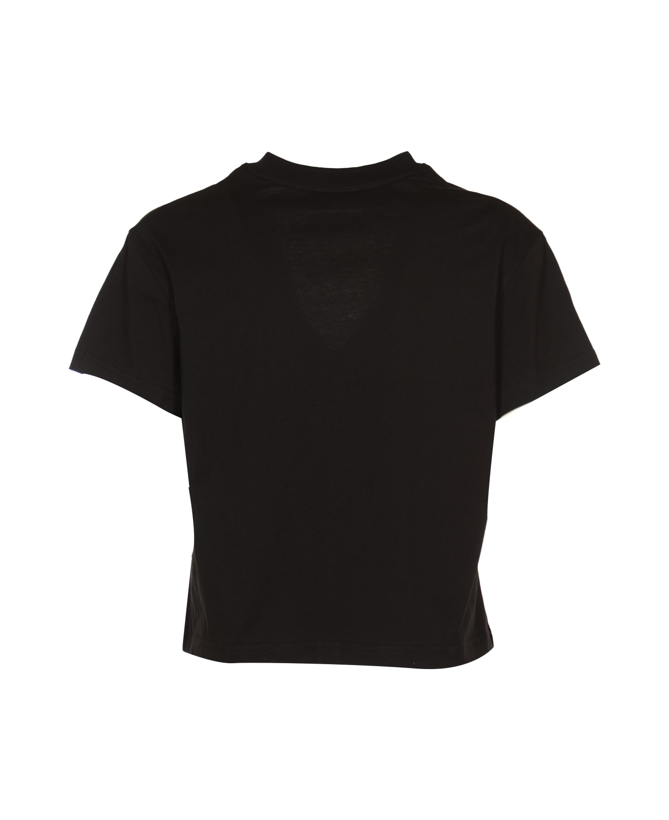 Courrèges V-neck Chest Logo T-shirt - Black