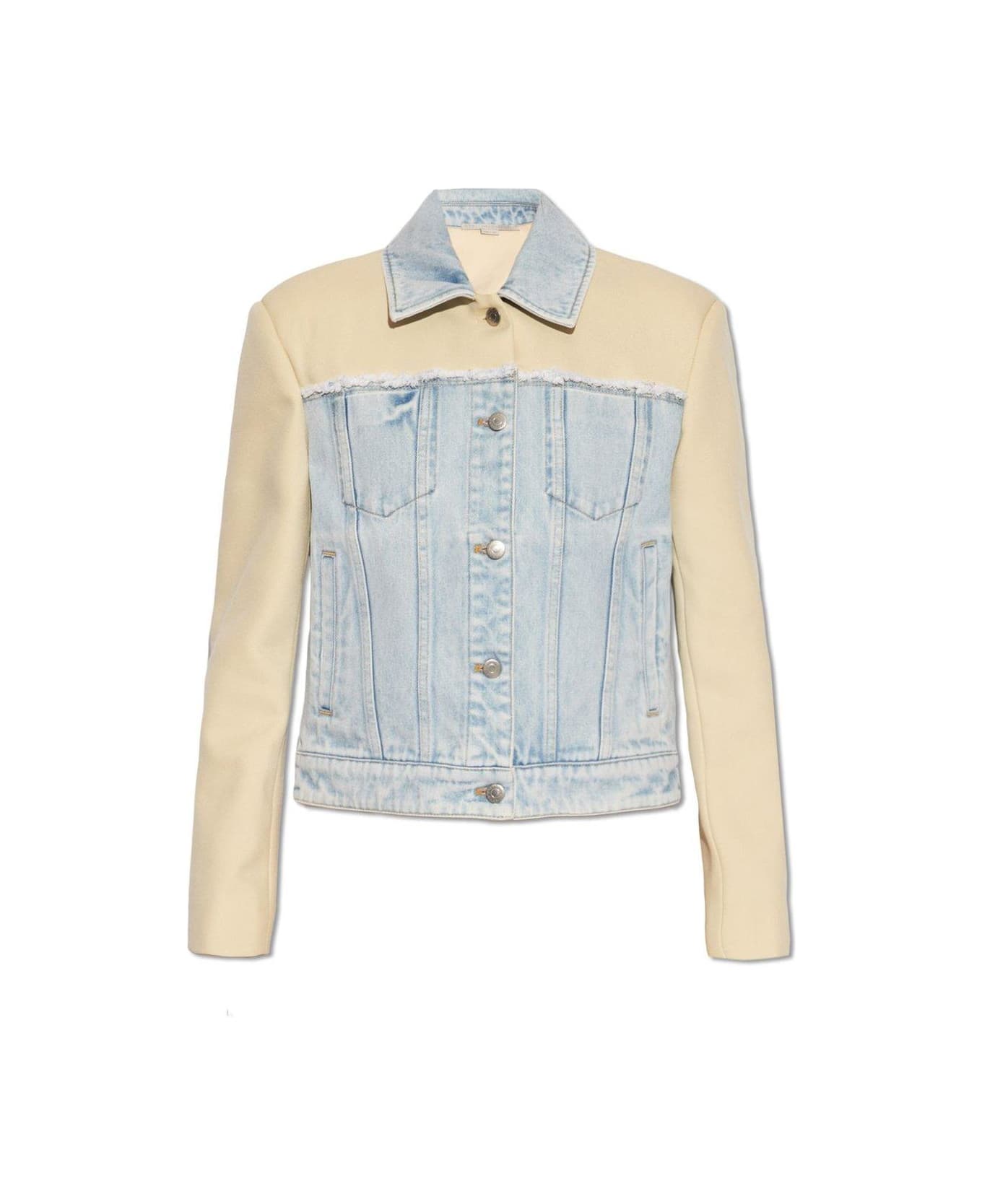 Stella McCartney Button-up Panelled Denim Jacket - BLUE/NEUTRALS