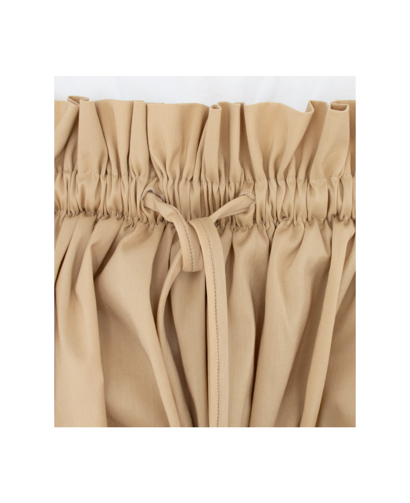 Fabiana Filippi Ruffled Detail Dress - BIANCO OTTICO/SABBIA