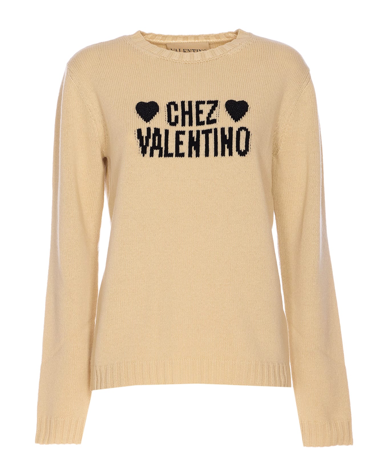 Valentino Garavani Chez Valentino Logo Sweater - Beige