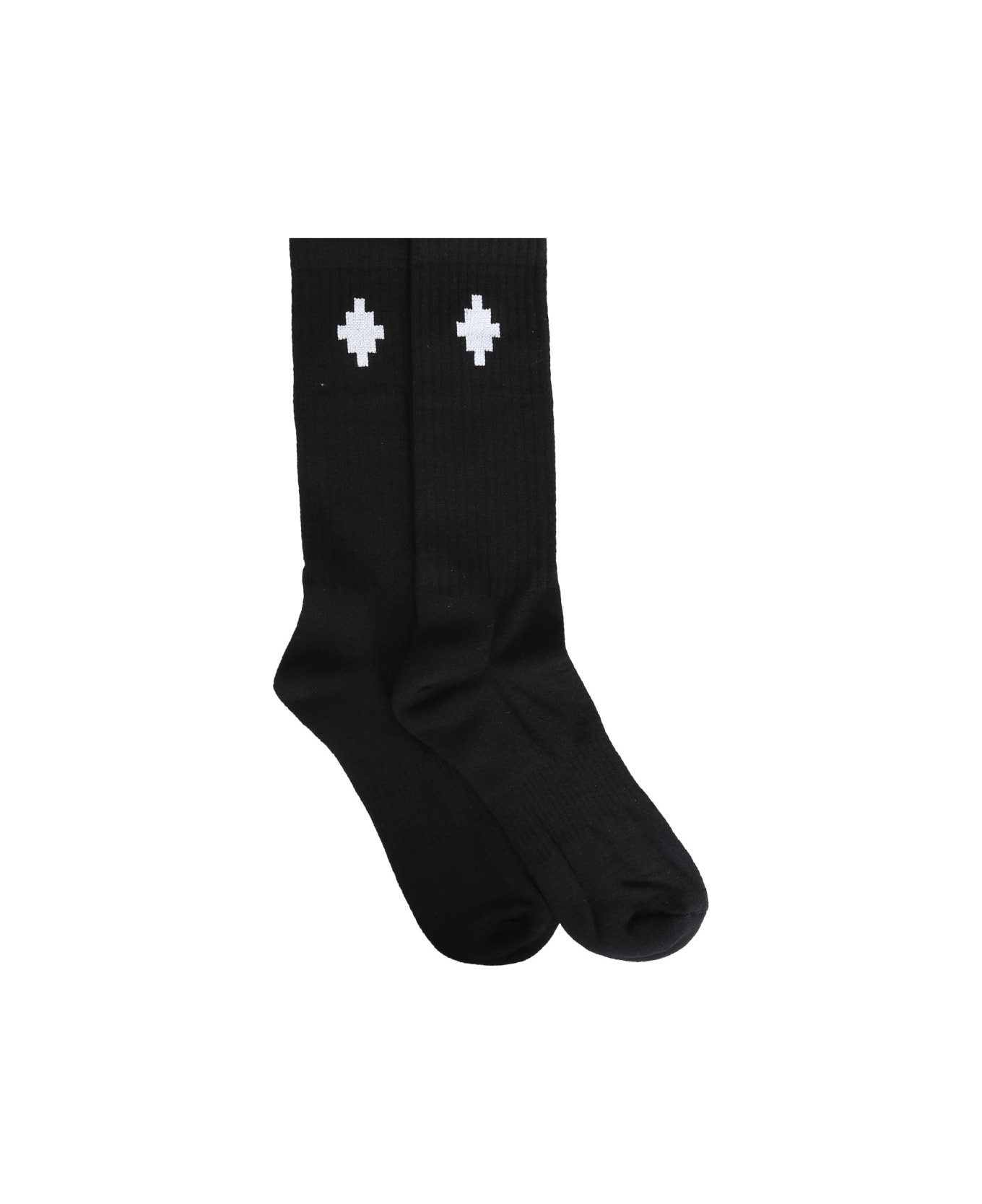 Marcelo Burlon Cross Sideway Socks - BLACK